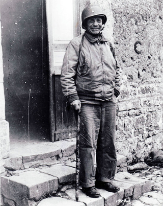 Brigadier General Theodore Roosevelt, Jr. at Ste. Mere-Eglise shortly before his death. (US Army)